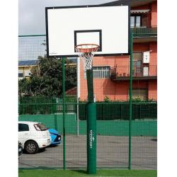 foto IMPIANTO MONOTUBOLARE ZINCATO basket/minibasket con sbalzo cm 165