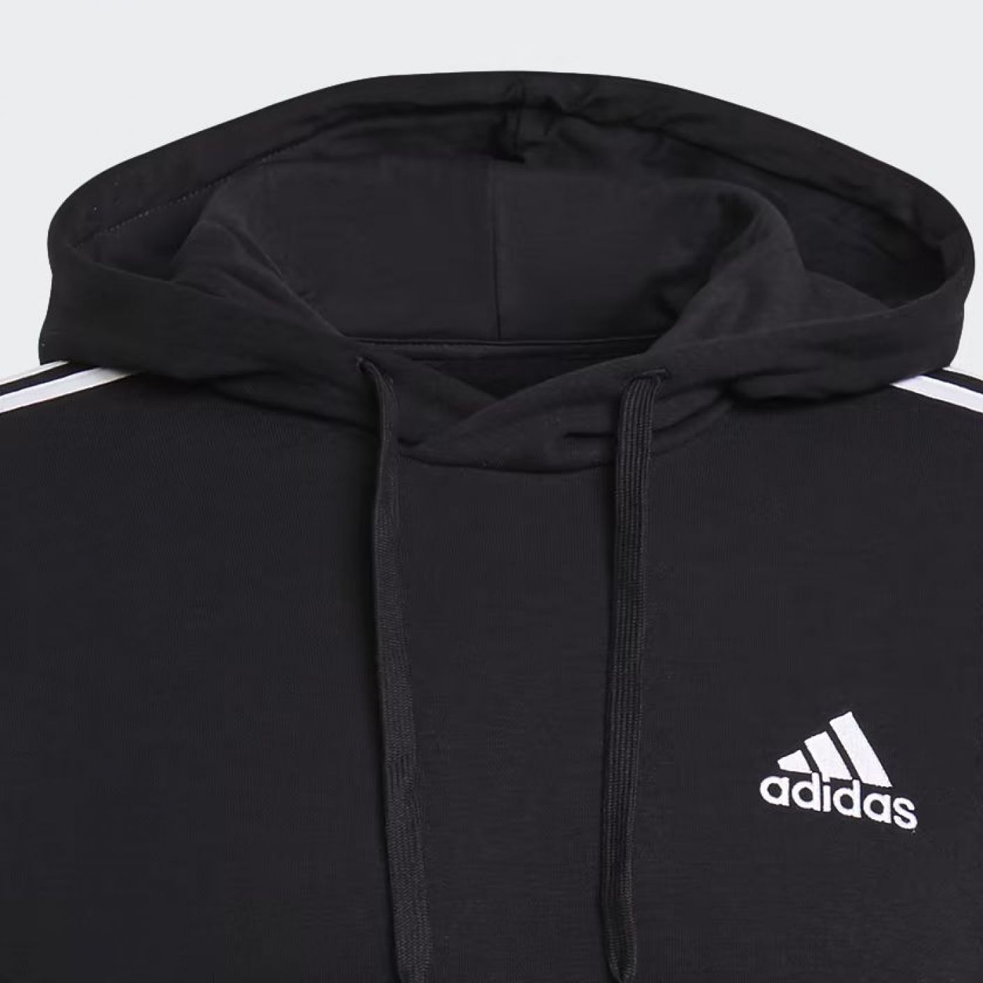 FELPA CON CAPPUCCIO ESSENTIALS ADICOLOR CLASSICS 3 STRIPES BLACK