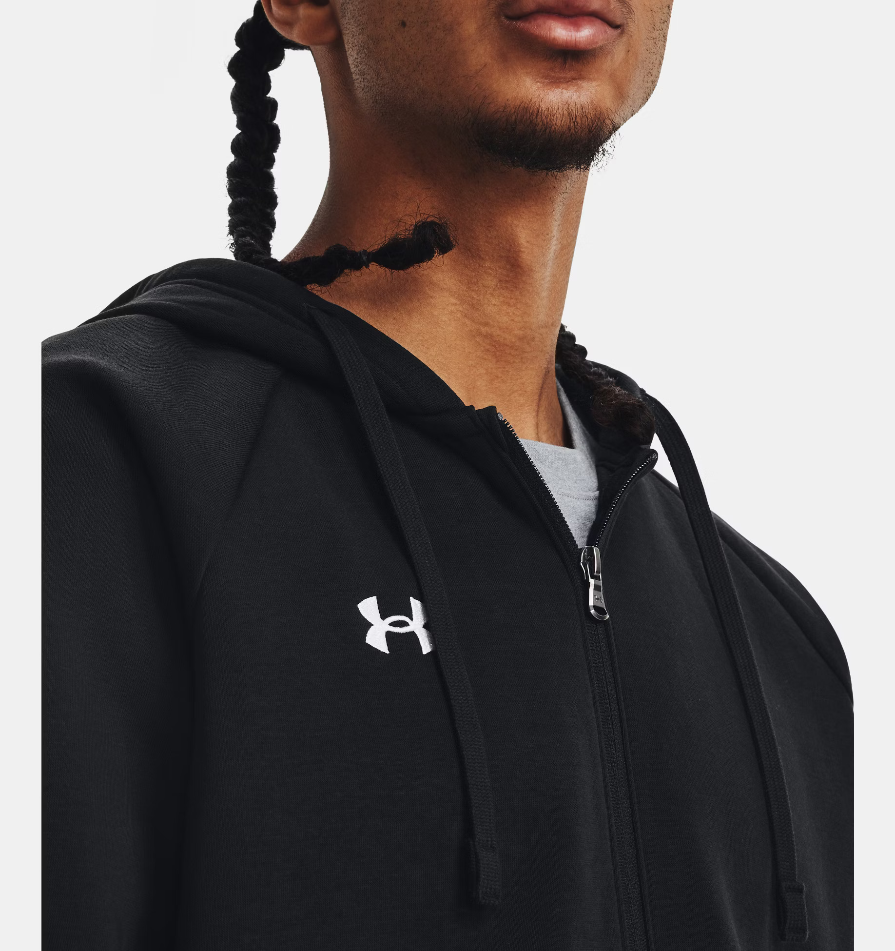 UNDER ARMOUR Felpa con cappuccio UA Rival Fleece Full-Zip da uomo