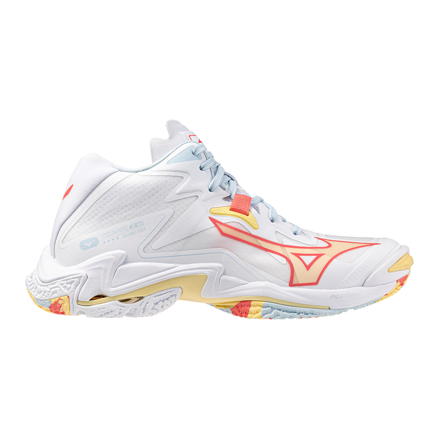 MIZUNO WAVE LIGHTNING Z8 MID WHITE CALYPSO CORAL PALE BANANA