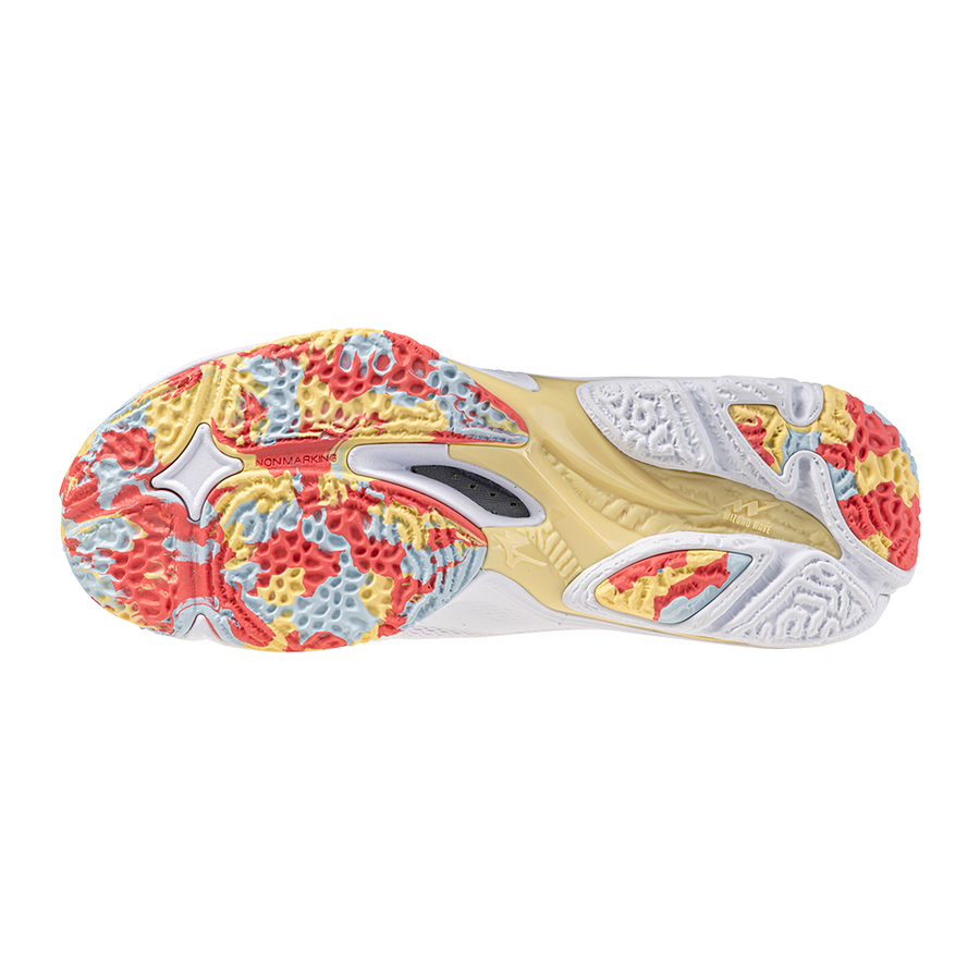 MIZUNO WAVE LIGHTNING Z8 MID WHITE CALYPSO CORAL PALE BANANA