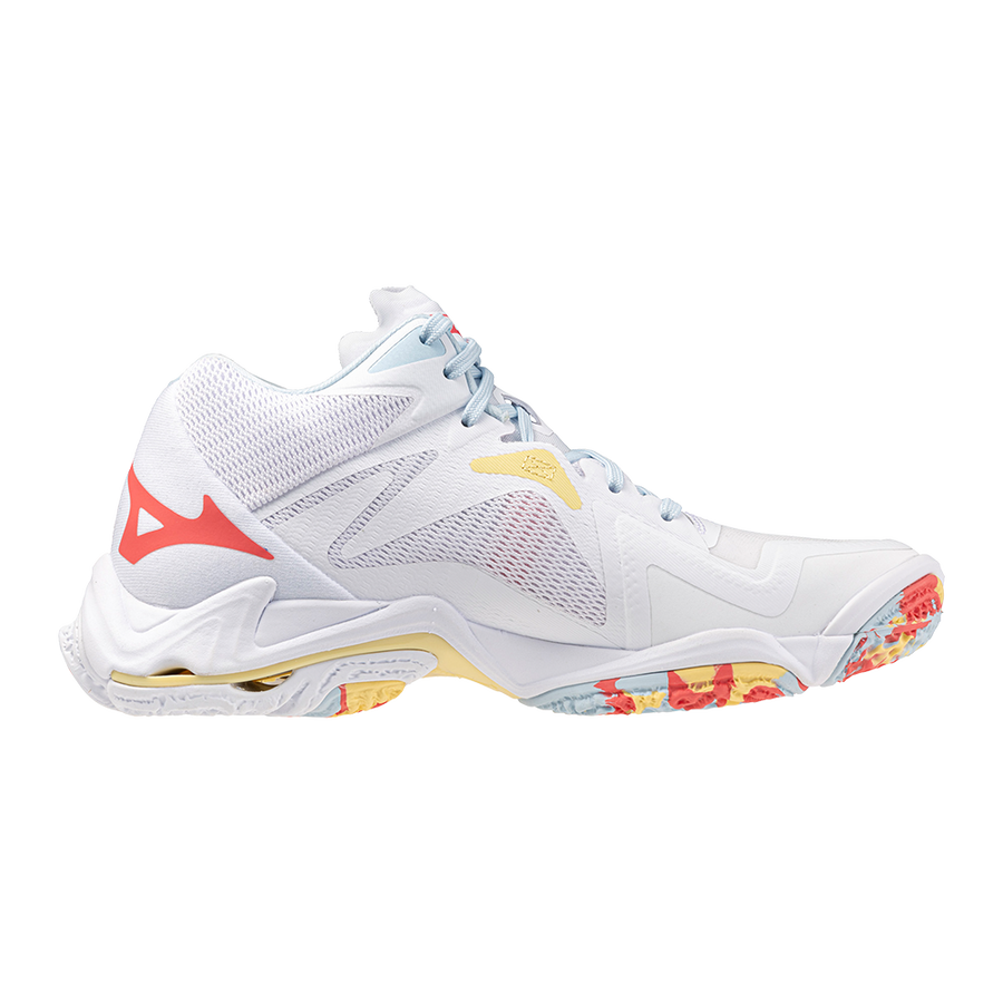 MIZUNO WAVE LIGHTNING Z8 MID WHITE CALYPSO CORAL PALE BANANA