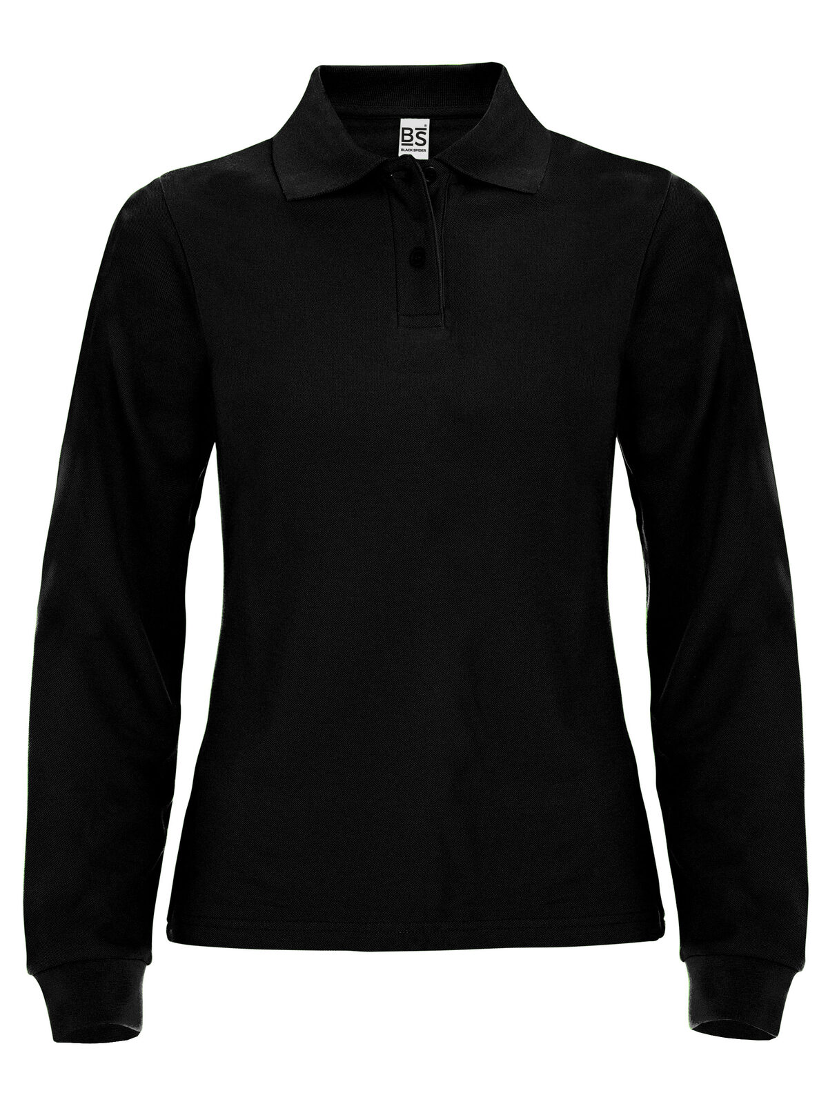 POLO MANICA LUNGA DONNA NERO