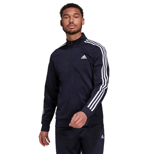 GIACCA TUTA BASIC 3 STRIPES FLEECE NAVY