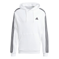 foto FELPA CON CAPPUCCIO ESSENTIALS ADICOLOR CLASSICS 3 STRIPES WHITE