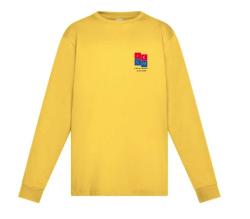 foto T SHIRT GIALLA MANICHE LUNGHE